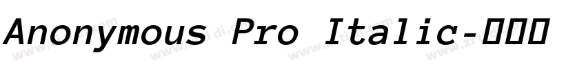 Anonymous Pro Italic字体转换
